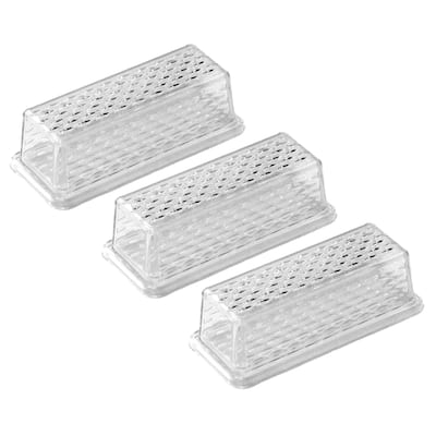 Chef Craft Clear Plastic Butter Dish with Cover Lid - Holds a Standard Stick of Butter