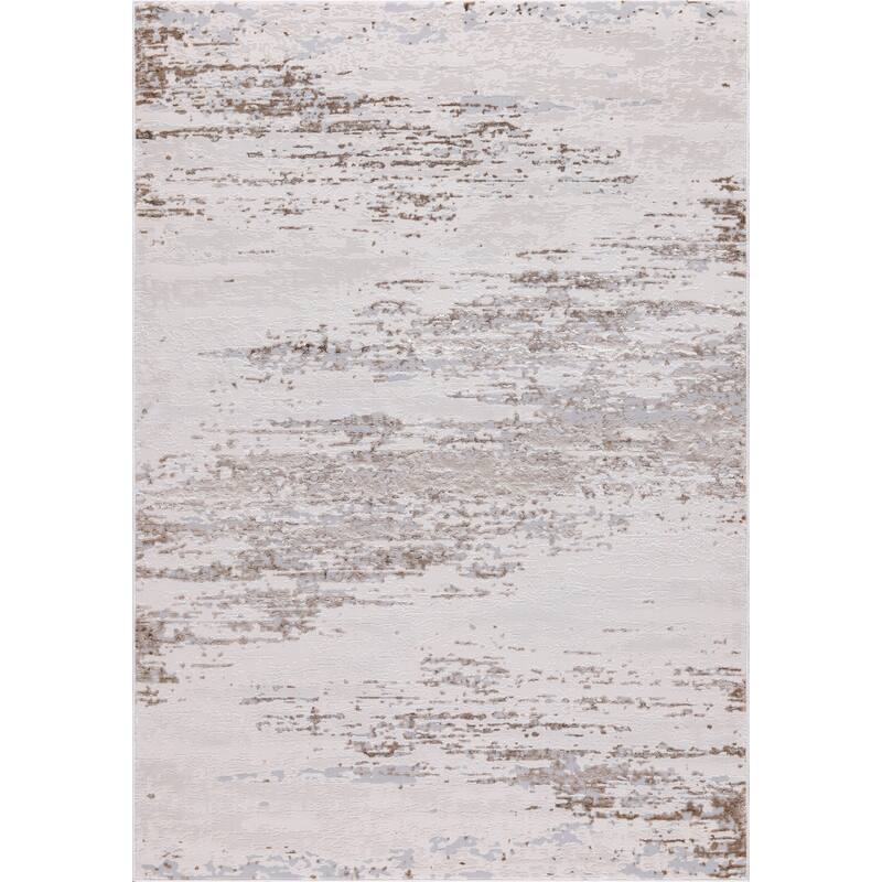 Nevada Collection Abstract Neutral Area Rug - 5'2 x 7'5
