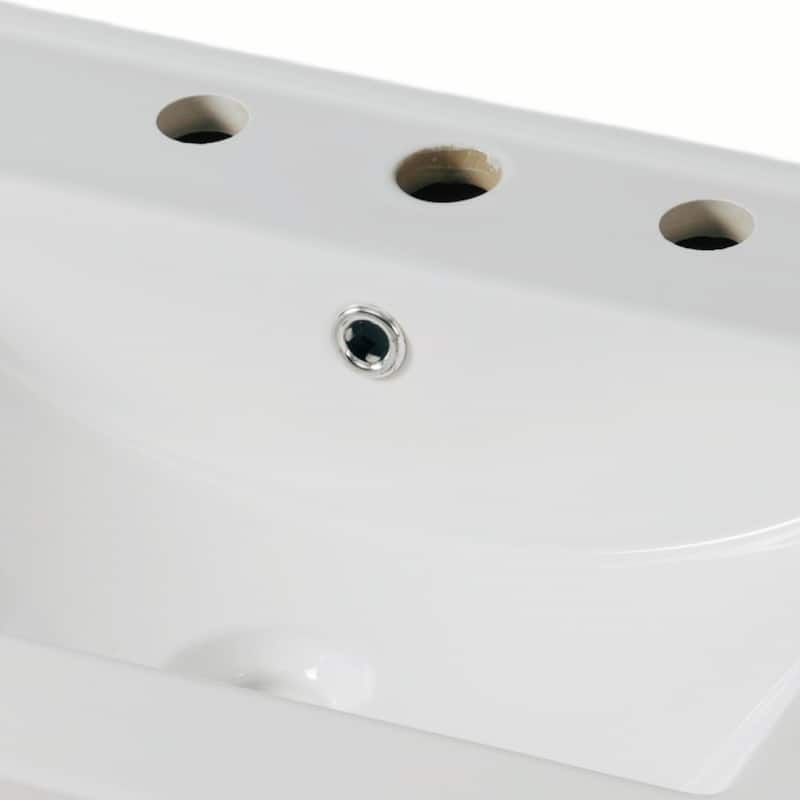 30" Modern Freestanding Bathroom Vanity with Ceramic Sink
