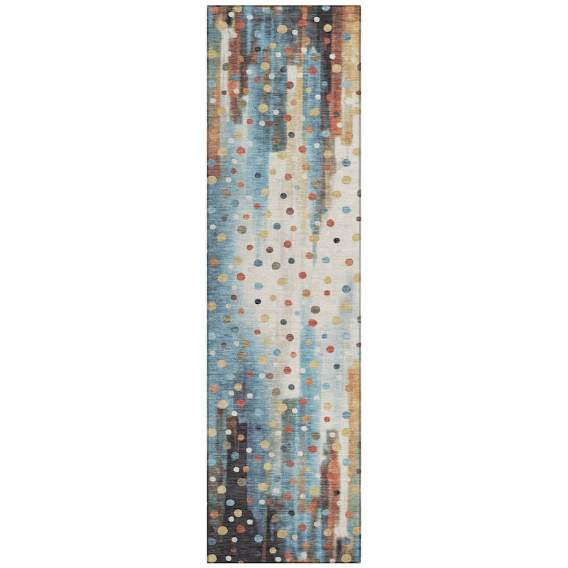 Machine Washable Indoor/Outdoor Modern Confetti Chantille Rug