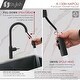preview thumbnail 4 of 15, STYLISH Matte Black Pull Down Kitchen Faucet with Cold Water Tap and Deck Plate - Matte Black