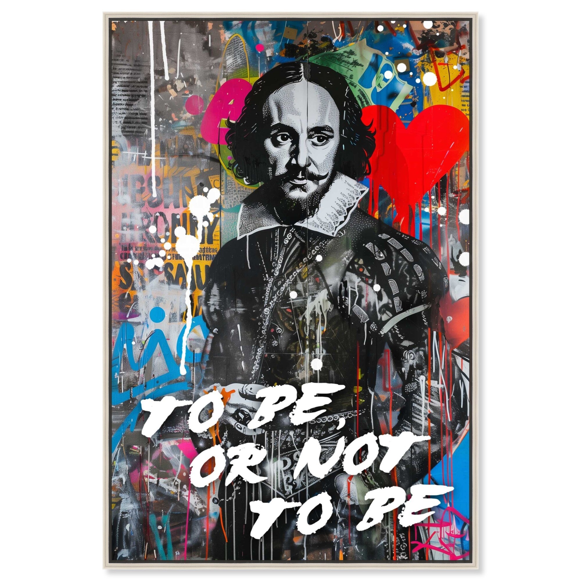Or Not To Be Canvas Graffiti Pop Art by Art Remedy