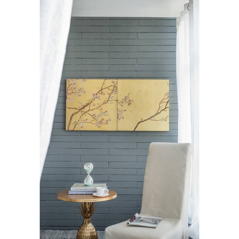 Modern Cherry Blossom Wall Decor Classic Furniture Wall Art, for Living Room, Dining Room Office, Bedroom