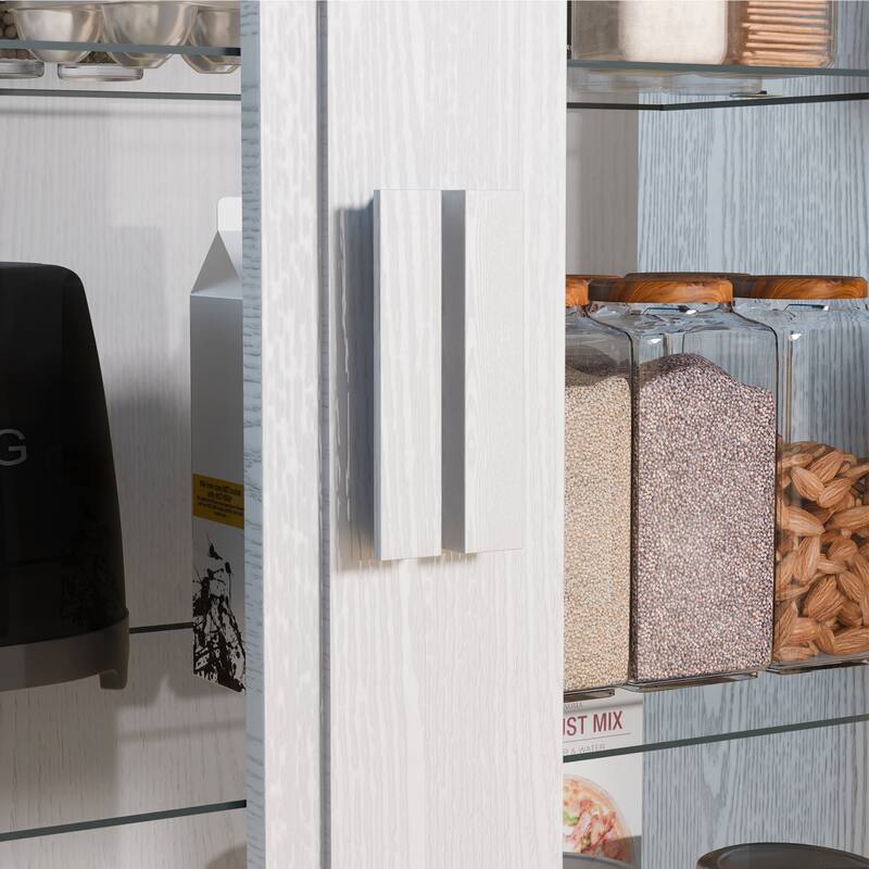 31"H Classic Storage Cabinet with Adjustable Shelves with Glass Door