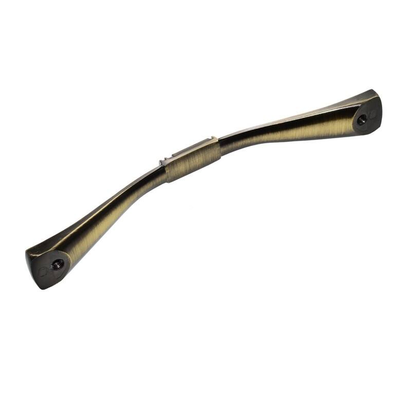 Utopia Alley Trieste Pull Handle - Decorative Antique Brass Cabinet Drop Pull Handles, 5.0" Center to Center