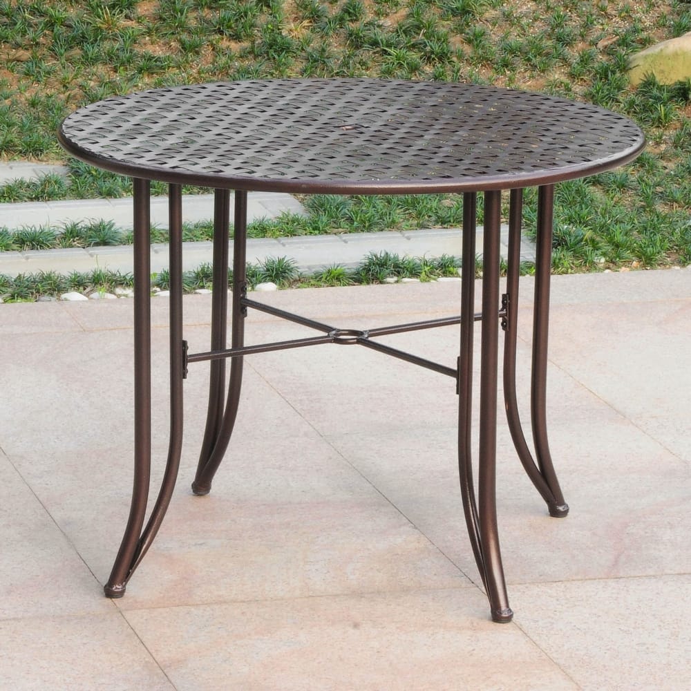 Mandalay 39-inch Iron Round Dining Table