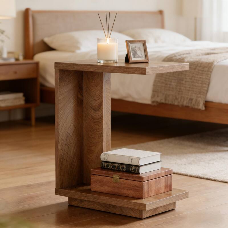 C-Shaped Bedside Table,Stylish Side Table