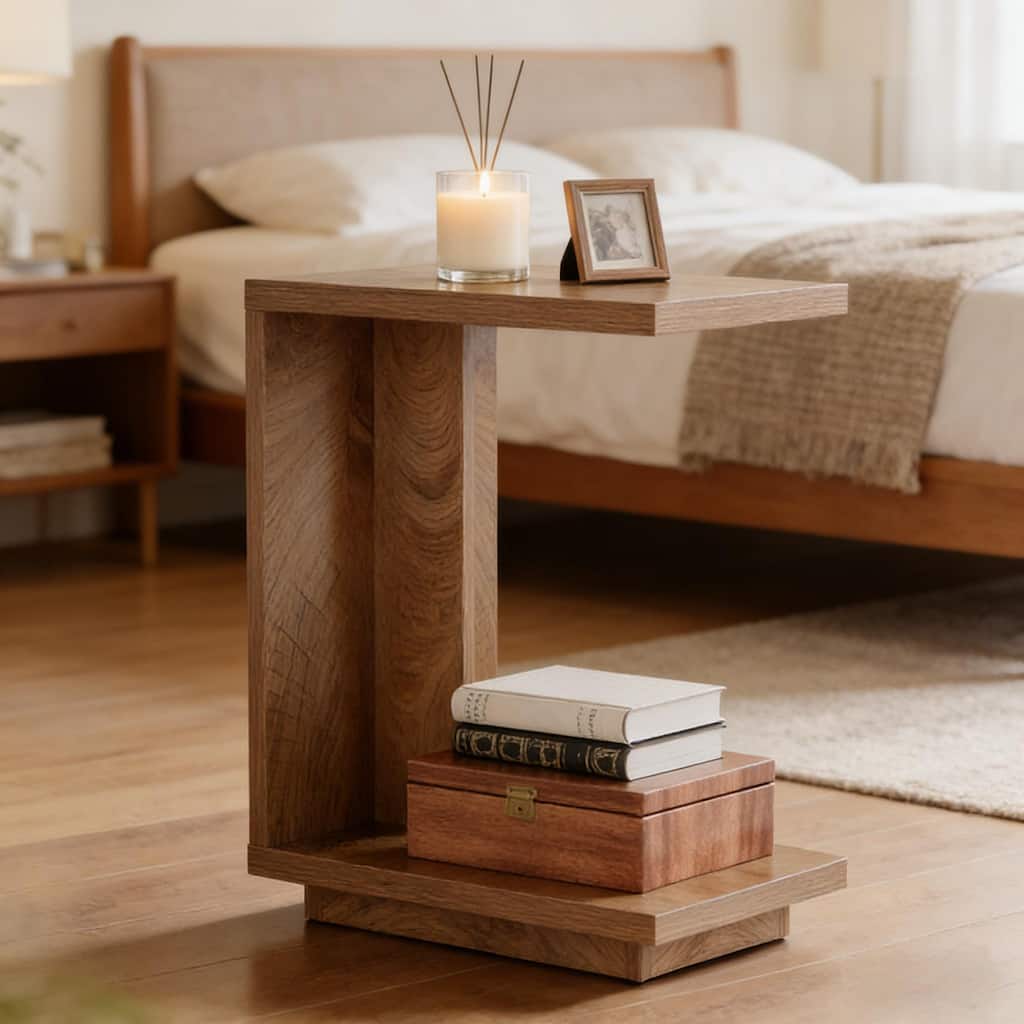 C-Shaped Bedside Table,Stylish Side Table