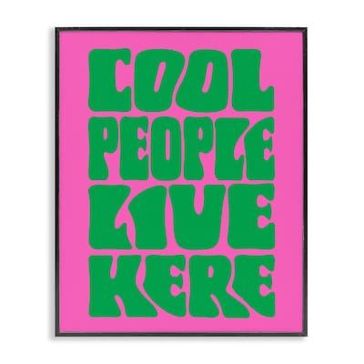 Stupell Cool People Live Here Framed Giclee Art Design By House of Lulu