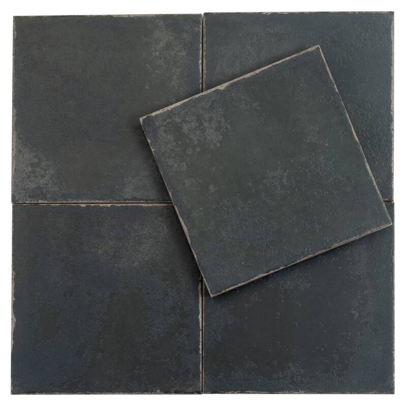 Faenza 8x8 Black Porcelain Square Wall and Floor Tile (6.46 sq ft/case) - 15 Pack
