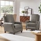 preview thumbnail 19 of 57, Cigar Mid-century Modern Genuine Leather Recliner with Solid Wood Legs and Nailhead Trim Set of 2 by HULALA HOME