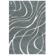preview thumbnail 10 of 213, SAFAVIEH Florida Shag Sigtraud Abstract Waves 1.2-inch Thick Rug 4' x 6' - Grey Sage/Ivory - Rectangle