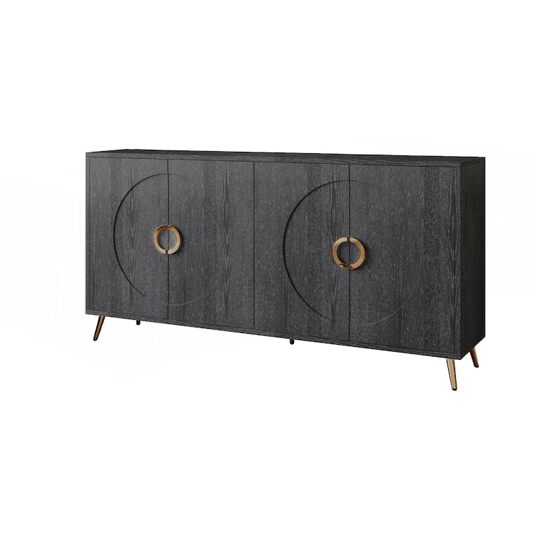 Modern Lacquered 4 Door Wooden Cabinet Sideboard Buffet