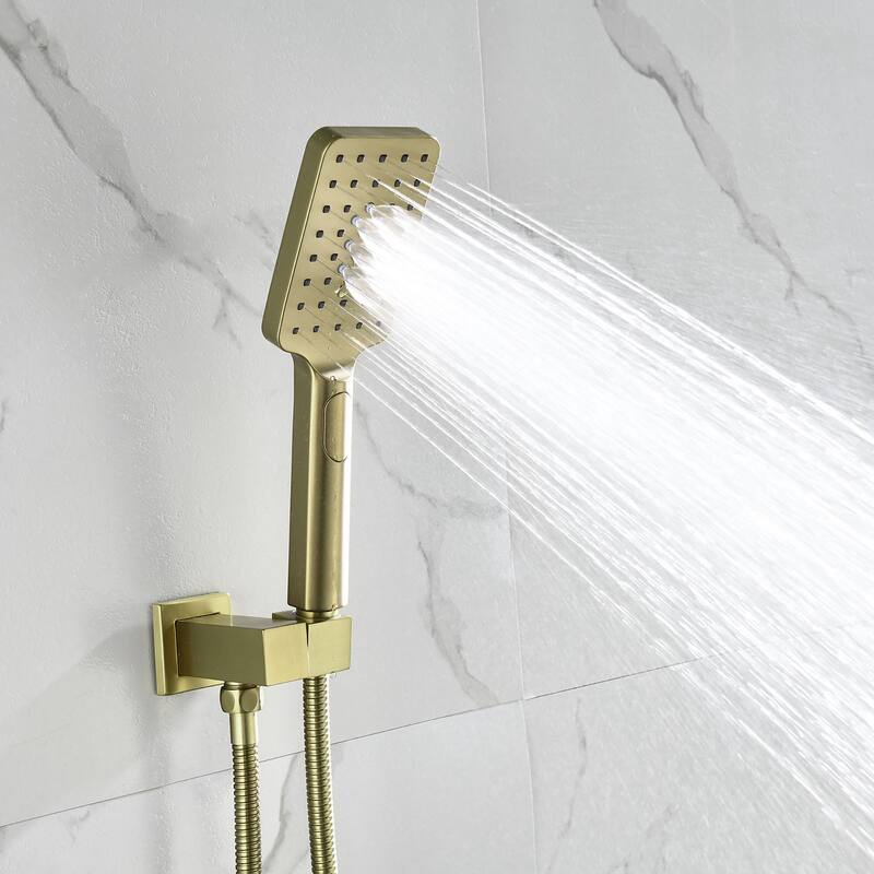 9-in Wall Mounted Shower System with Square Rain Shower Head
