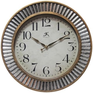Ruche Rustic Industrial 16-inch Wall Clock by Infinity Instruments - 16 x 2 x 16