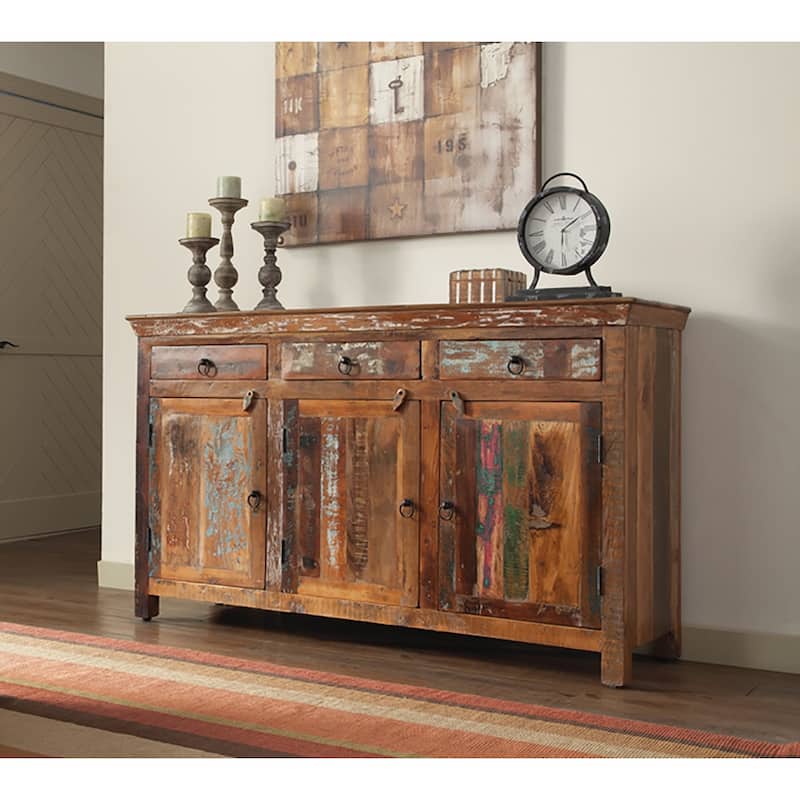 Henry 3-door Accent Cabinet Reclaimed Wood