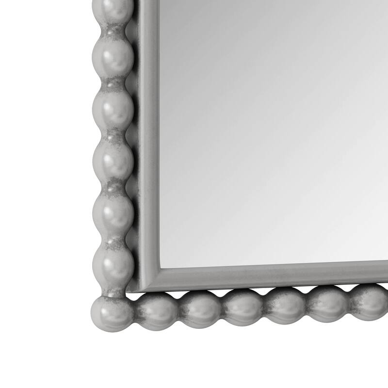 Iron Art Arch Vintage Vanity Mirror - Wall Hanging/Tabletop, Silver, Living Room - Silver