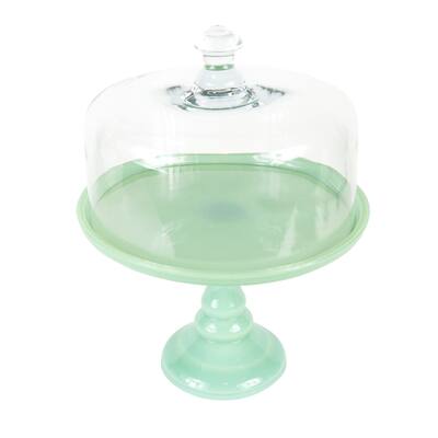 10 Inch Pedestal Cake Plate with Glass Dome