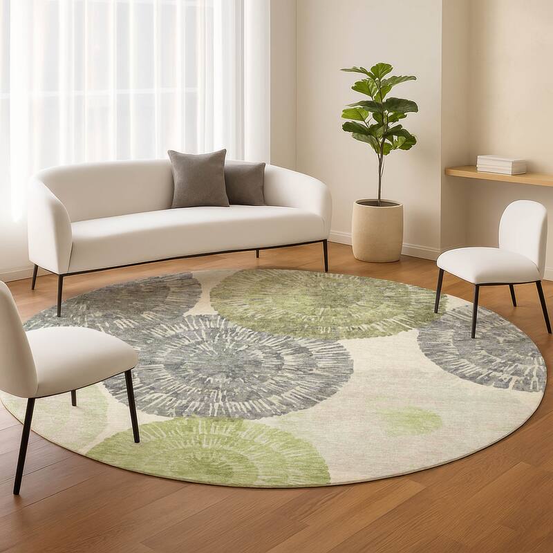 Machine Washable Indoor/ Outdoor Contemporary Devaughn Chantille Rug
