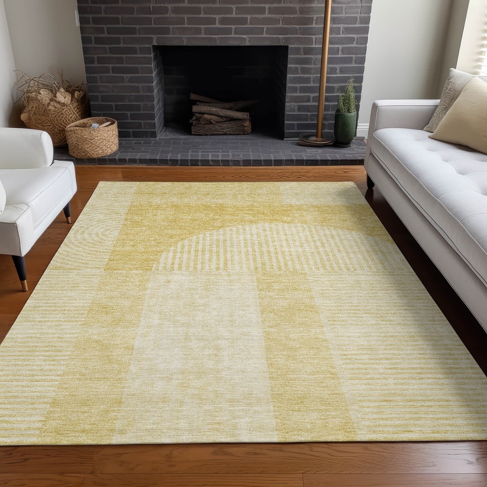 Machine Washable Indoor/ Outdoor Chantille Modern Deco Rug