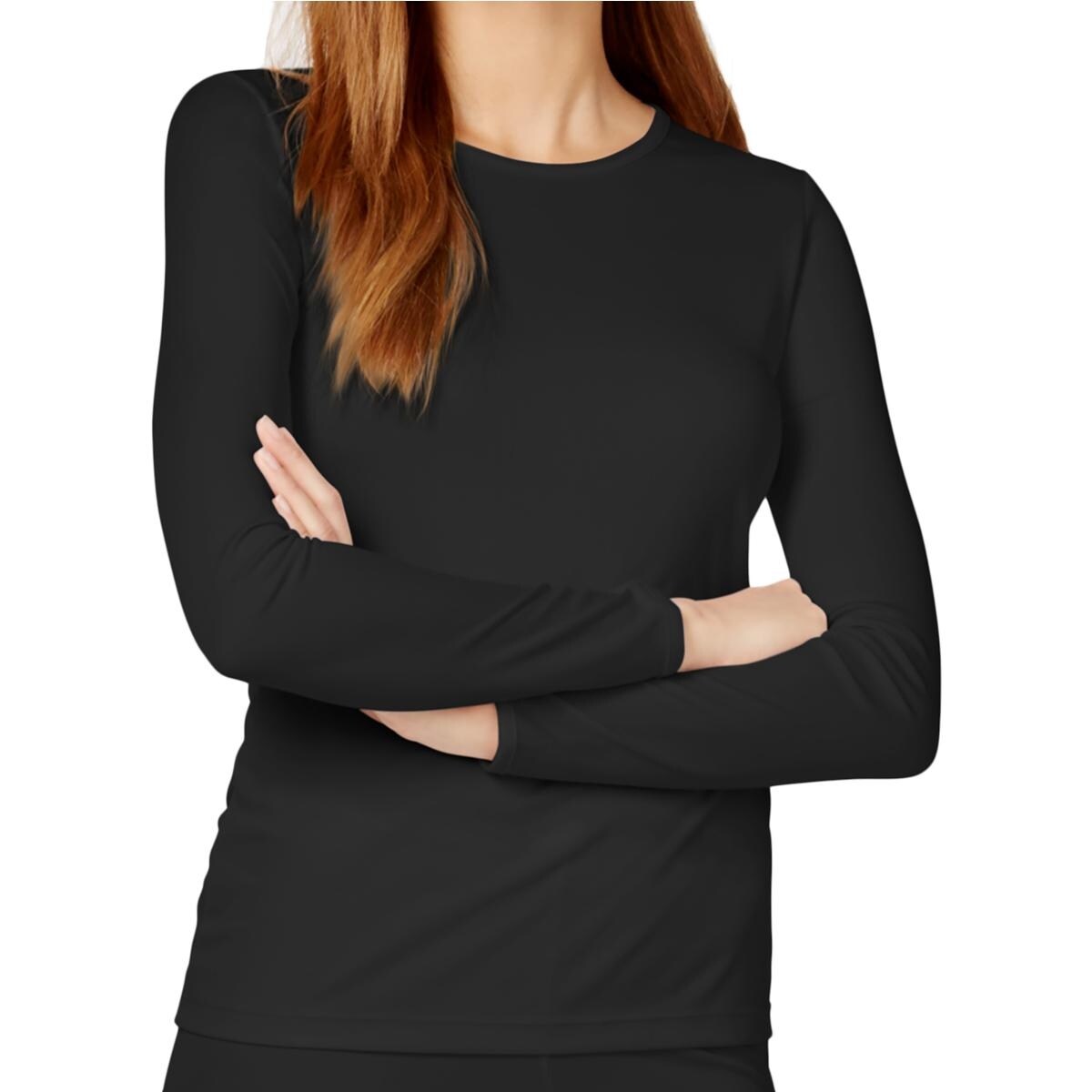 Shop Cuddl Duds Womens Climate Smart Casual Top Crew Neck Long