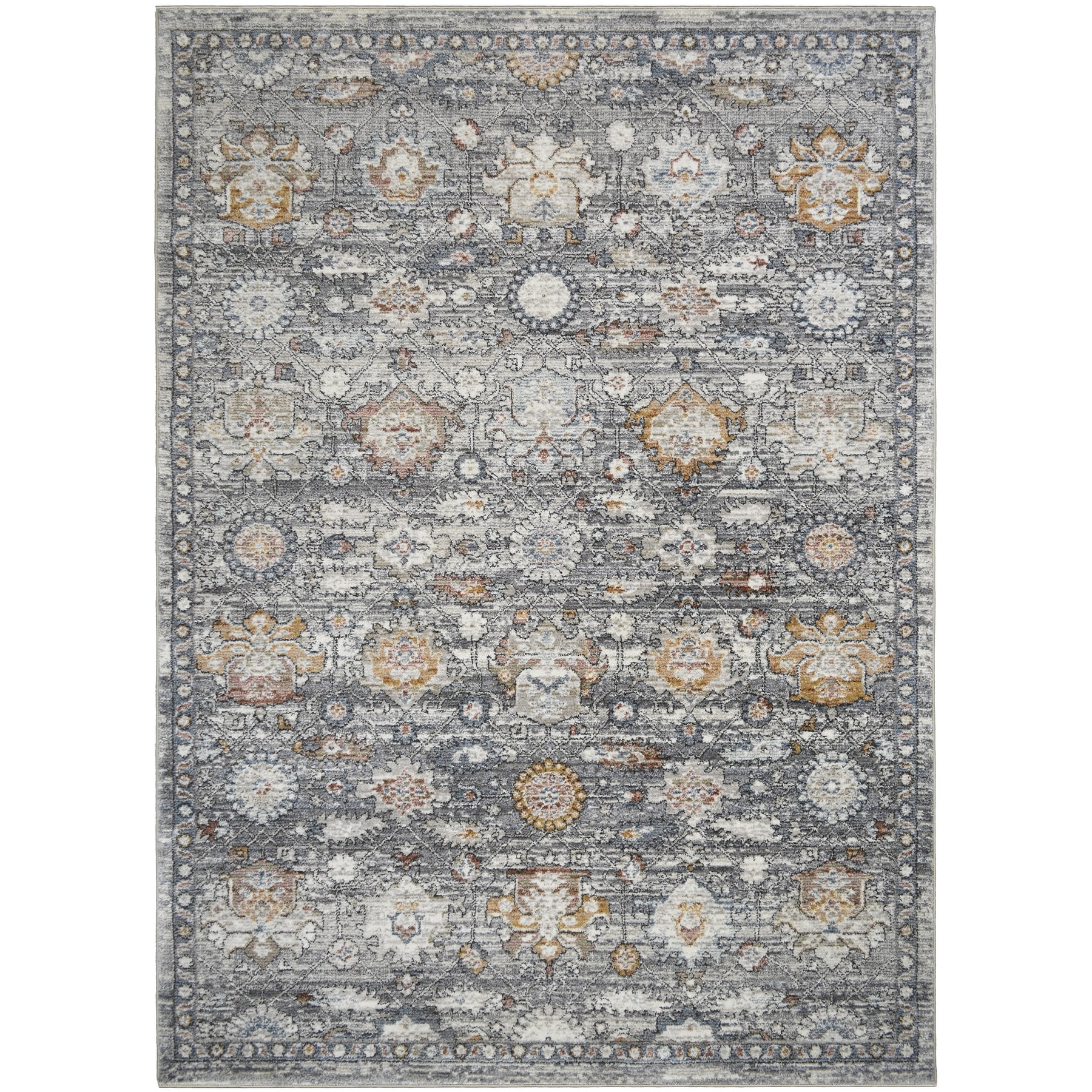 Athens Larissa Gray Traditional Oriental Area Rug