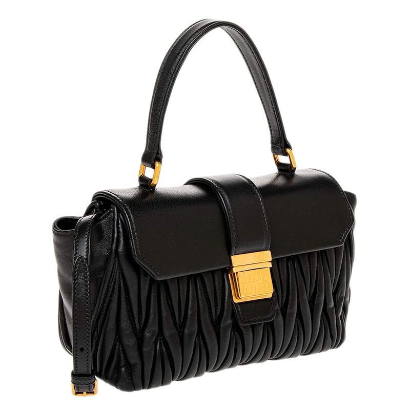 Miu Miu Matelassé Leather Top Handle Bag