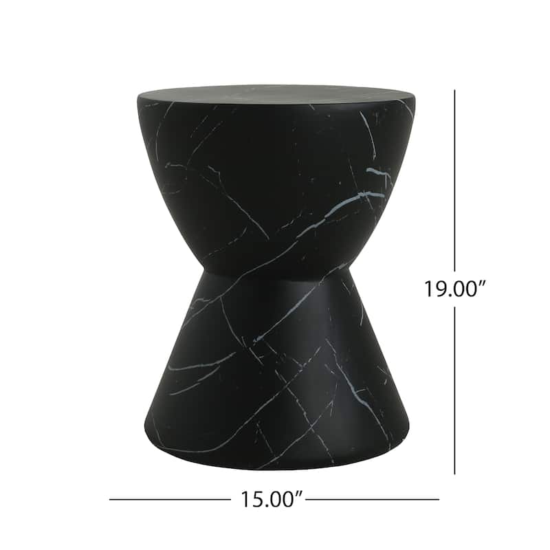 Roomfitters Outdoor Lightweight MGO Accent Side End Table for Patio, Garden, or Living Room