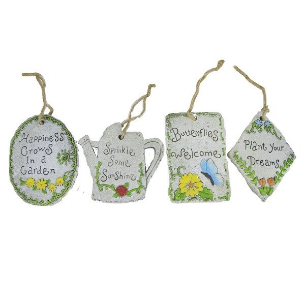 Decorative Flower Hanging Plaques - 24 Units