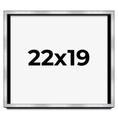 22x19 Shadow Box Frame Silver | 1.375 Inches Deep Real Wood