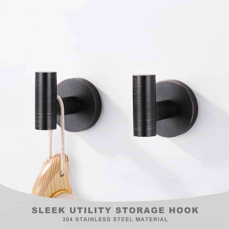 WOWOW Stainless Steel J-Hook Robe/Towel Hook 2 PCS