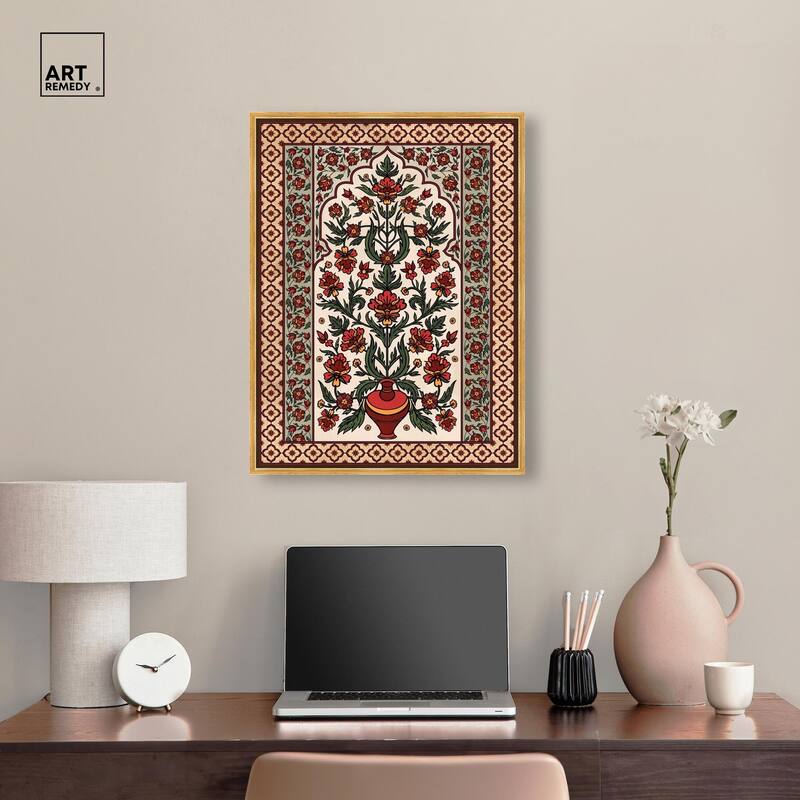 Royal Floral Mat Canvas by Art Remedy