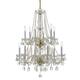 Traditional Crystal 12 Light Clear Crystal Brass Chandelier - 26'' W x 32'' H - 26'' W x 32'' H