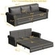 preview thumbnail 19 of 139, 93.7" Chesterfield King Pull Out Sofa Bed Sleeper Sofa with Nailhead Trim
