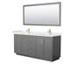 Option Dark Gray, Gold Trim, White Cultured Marble Top