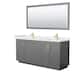 Option Dark Gray, Gold Trim, White Cultured Marble Top