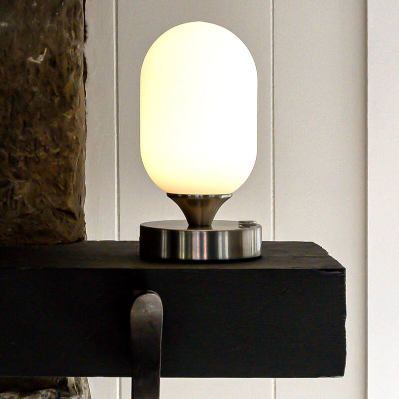 Owen 8" Bohemian Farmhouse Iron Wireless Rechargeable Integrated LED Table Lamp, Oil Rubbed Bronze/White by JONATHAN Y