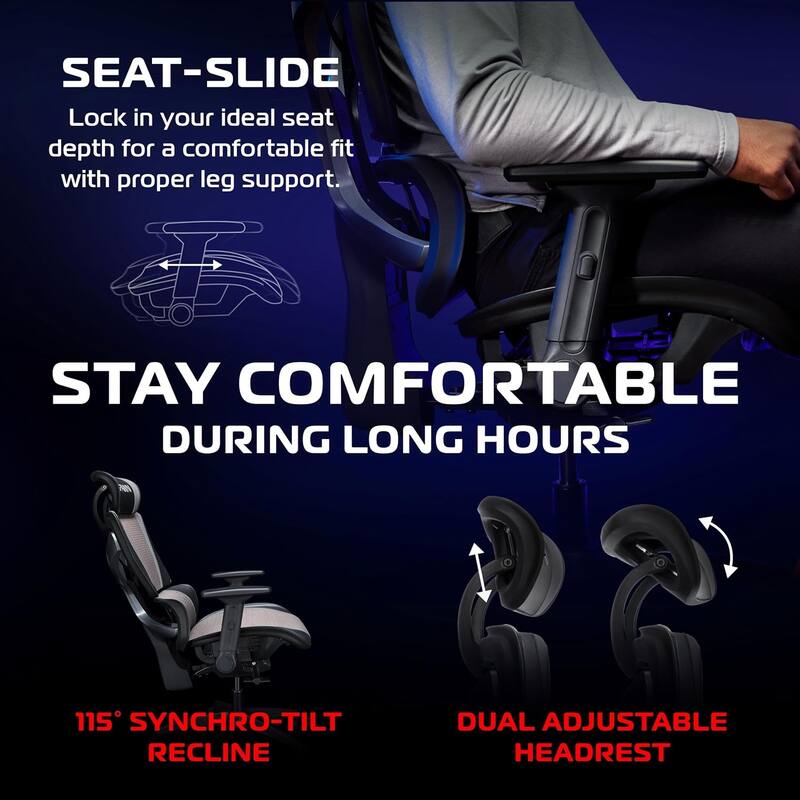 RESPAWN SPECTER Ergonomic Mesh Office Chair, High Back Home PC Computer Desk Gaming Chair