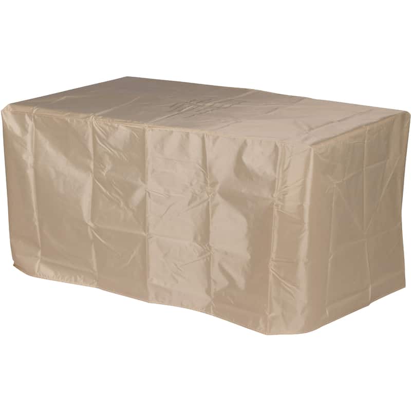 Mariot 48" L x 31" H 50'000 BTU Outdoor Propane Fire Pit Table with Glass Guard and Lava Rocks