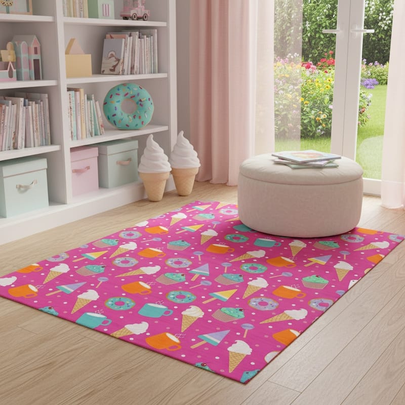 HomeRoots Juvenile/Youth Casual Rectangle Area Rug - 5' X 7'