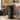 Round Bar Table, Wood Bistro Pub Table with Metal Ring Footrest