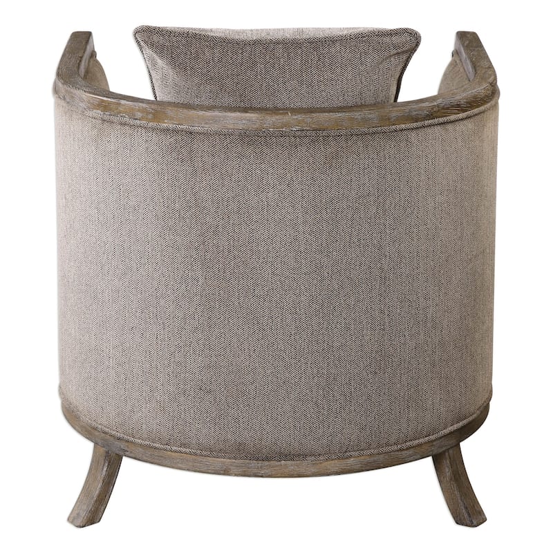 Uttermost Viaggio 29 Inch Tall Wood Framed Arm Chair with Fabric