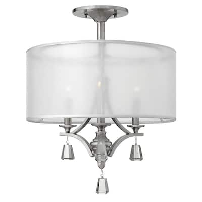 Fredrick Ramond 3 Light 1 Tier Drum Chandelier from the Mime