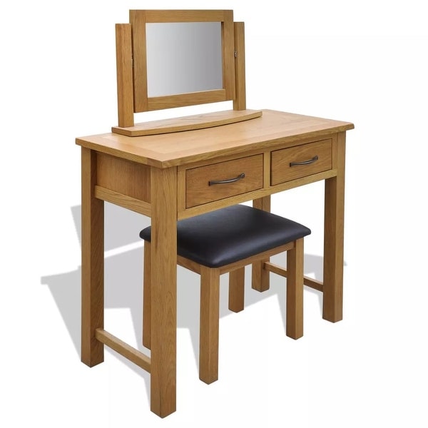 oak top dressing table