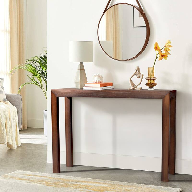 Pinewood Entryway Table Console with Sturdy Surface 220 lbs - 46.1 x 11.8 x 31.9 in
