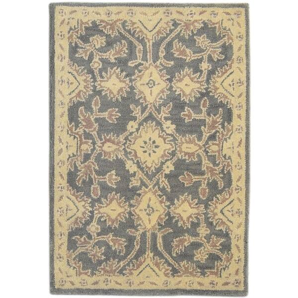 slide 2 of 9, One of a Kind Hand-Tufted Persian 2' x 3' Oriental Wool Brown Rug - 2'0"x3'0"