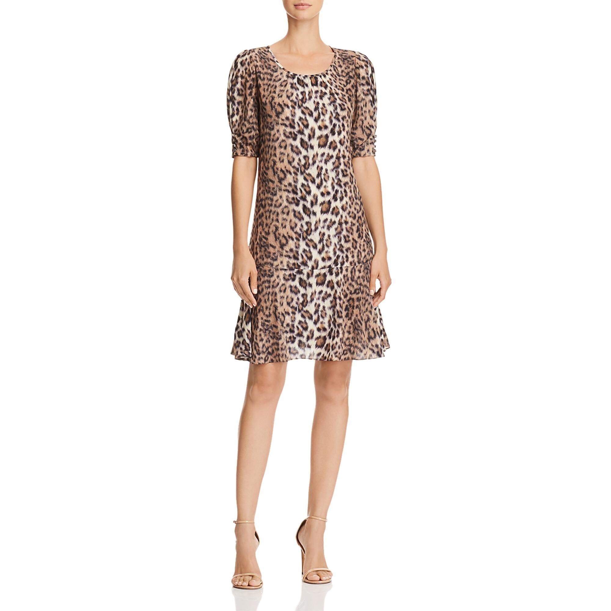cheetah cocktail dress
