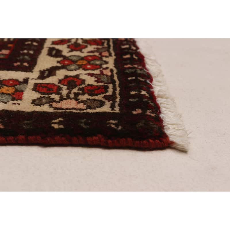 ECARPETGALLERY Hand-knotted Andelz Red Wool Rug - 3'9 x 10'1