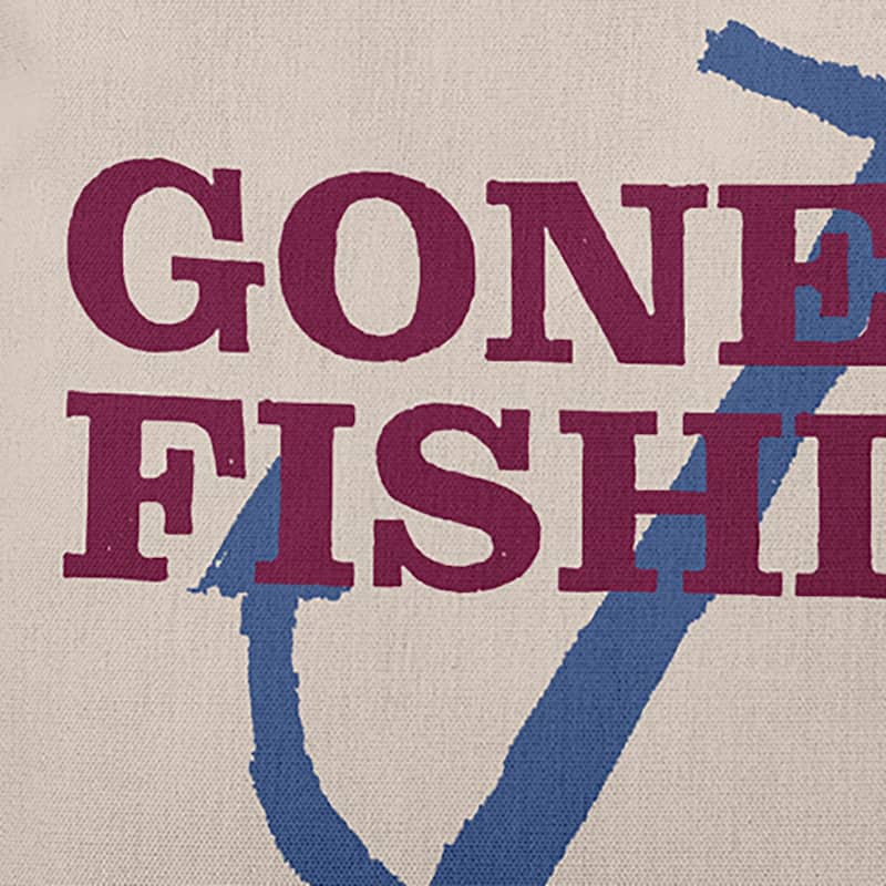Gone Fishing Polyester Indoor Pillow