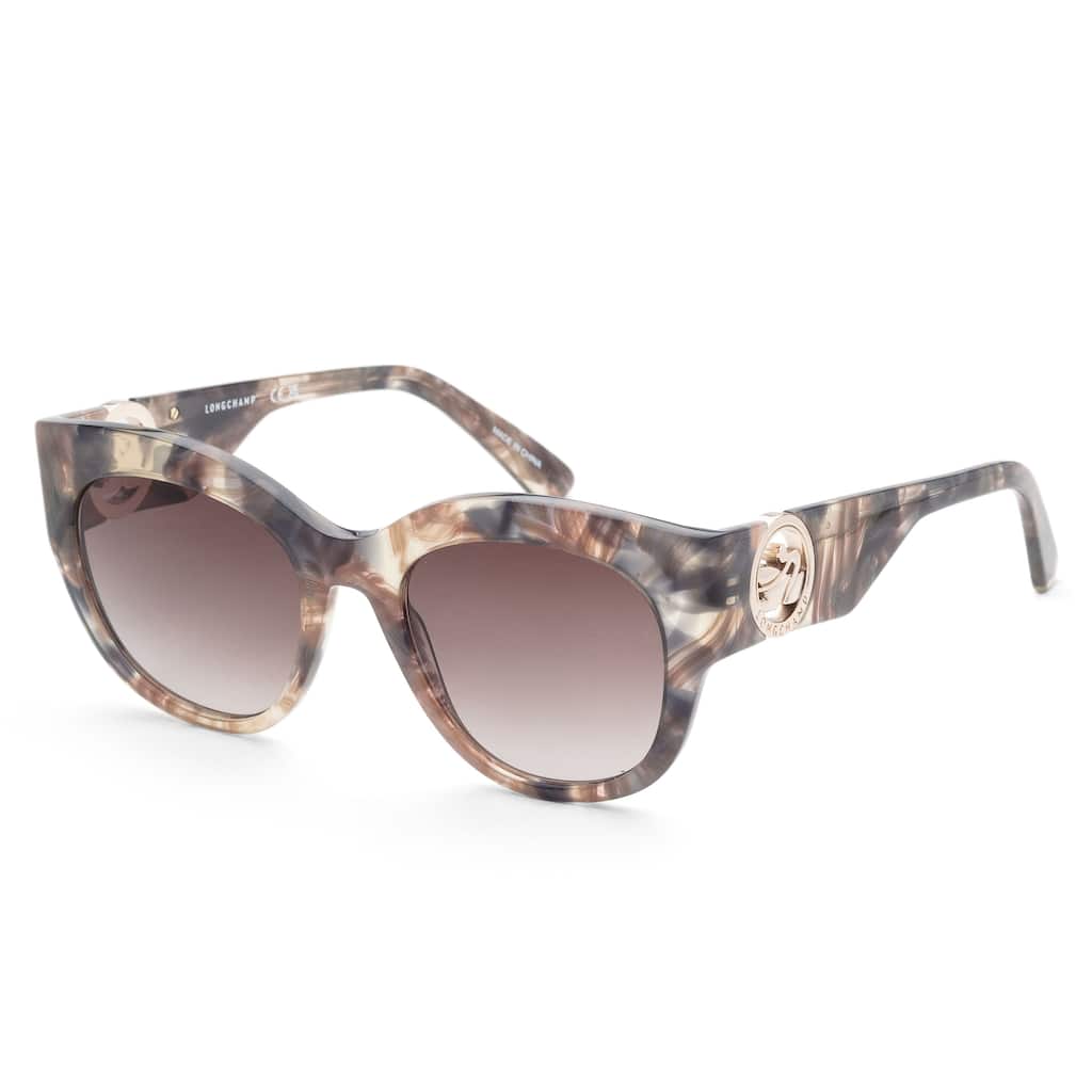 Longchamp Women's 52mm Marble Brown Beige Sunglasses